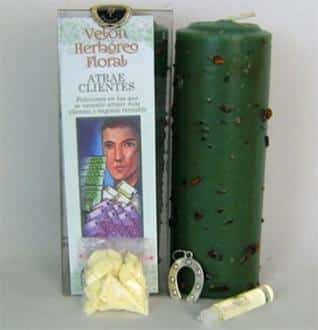 Velón herbóreo floral Atrae Clientes