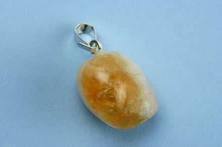 Canto rodado pequeño engarzado Cuarzo Citrino