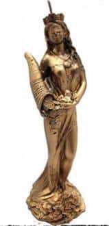 VELA FIGURA DIOSA DE LA FORTUNA 6 X 18 CM.