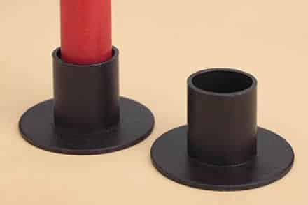 PORTAVELAS METÁLICO Y NEGRO PARA VELAS 2 CM DIAMETRO