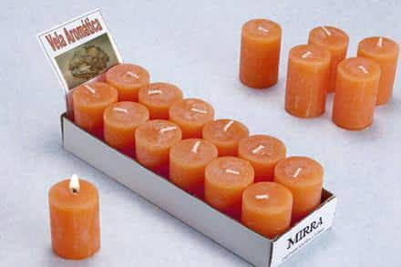 VELA VOTIVA PERFUMADA MIRRA 4 X 5 CM.